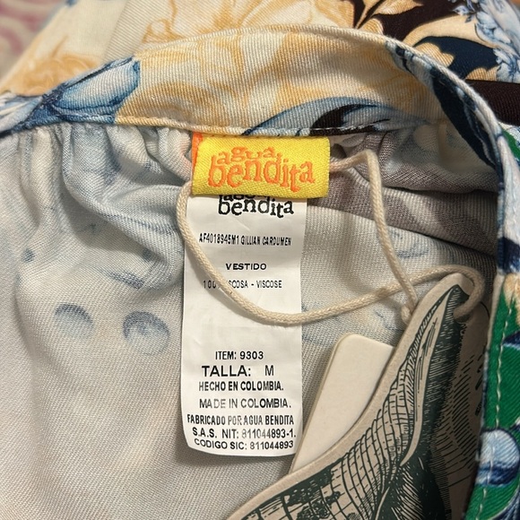 Agua Bendita Gillian Cardumen Floral Print Cutout Mini Dress NWT Size Medium - Picture 13 of 16